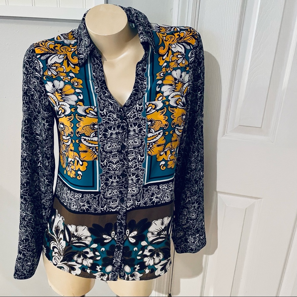 Express Multicolor Button Down Shirt - image 1